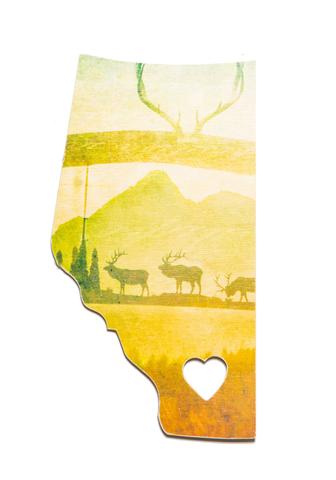 Alberta Landscape<br> Ranch Post at Sunset <br> Photo on Birch Wood Panel<br>SHIPS FREE