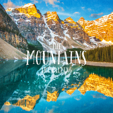 12x12" SALE Metallic Print <br>The Mountains Are Calling Moraine Lake<br>